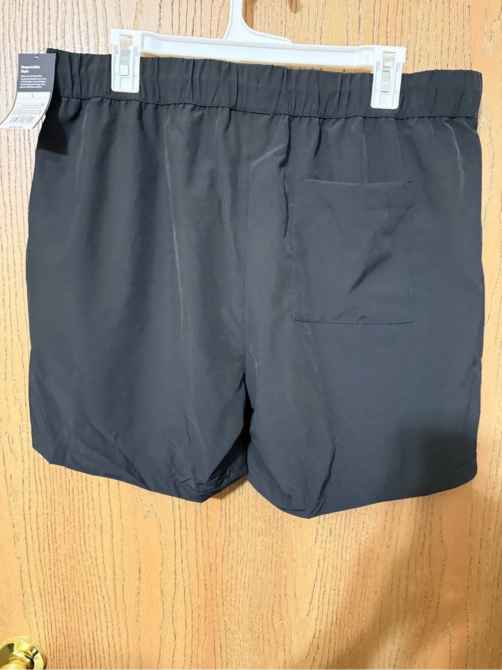 Original Use Black Athletic Shorts with White Drawstring